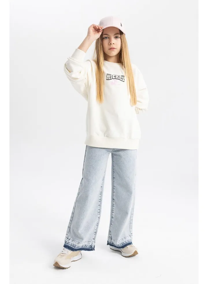 Girl Wide Leg Denim Trousers