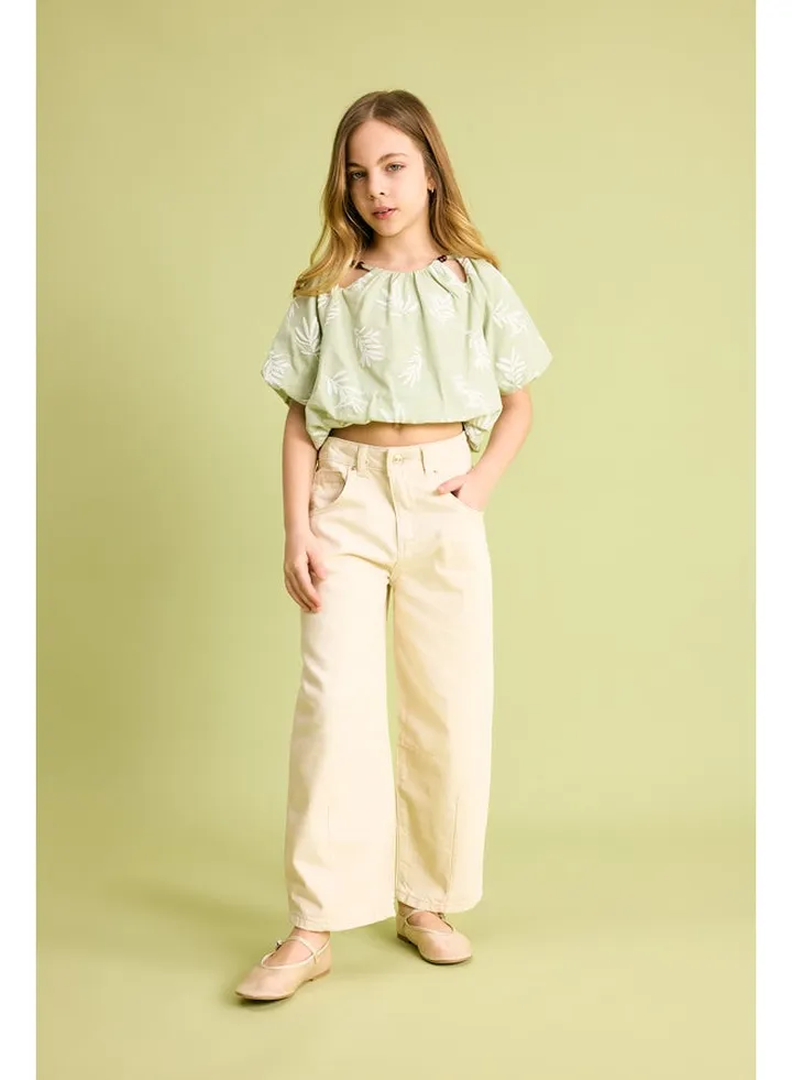Girl Slouchy Denim Trousers