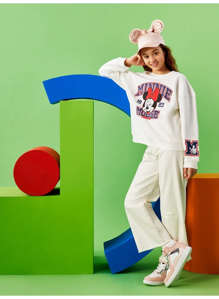 Basic Bell-Bottoms Gabardine Girl Trousers