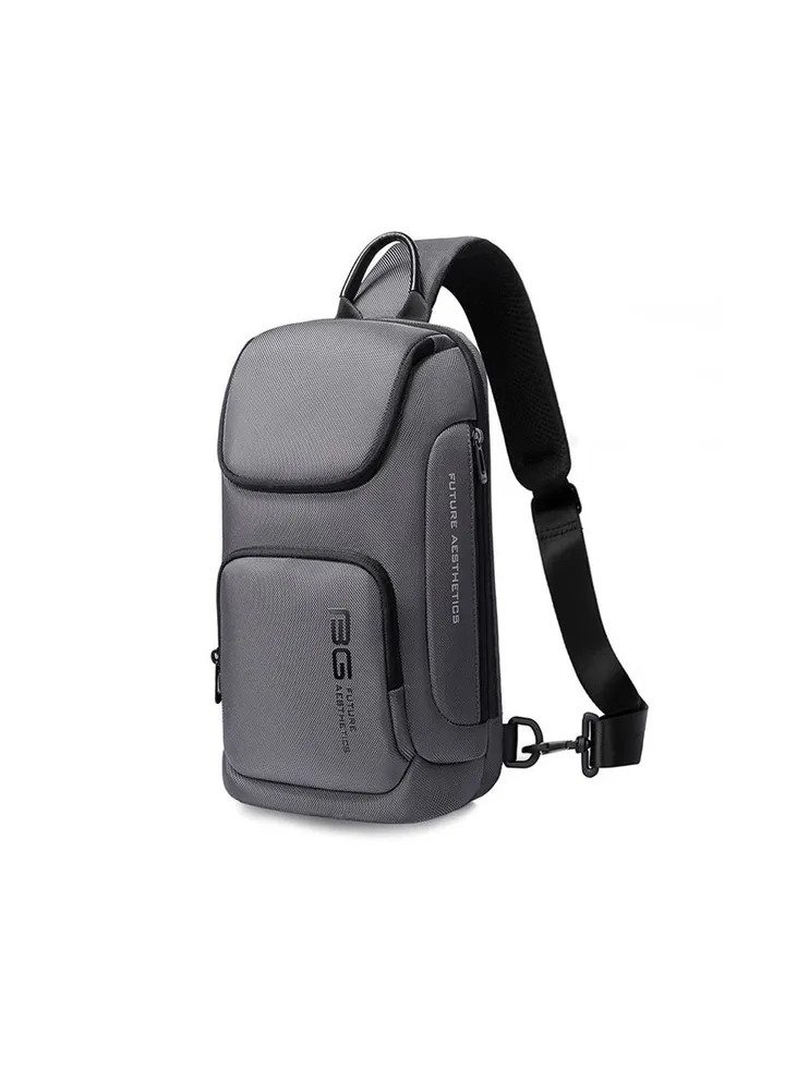 Sling Bag for Men, Waterproof Sling Backpack Crossbody Shoulder Bags Lightweight Chest Bag Travel Outdoor Daypack (grey)