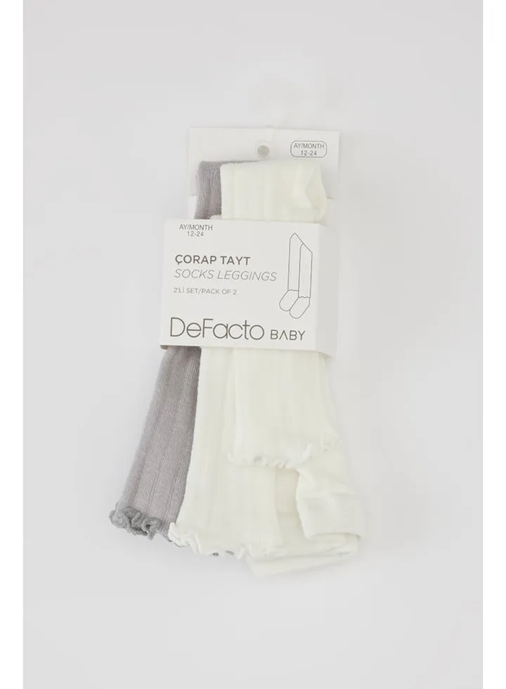 Babygirl Regular Fit New Born Knitted Trousers -2 Pieces