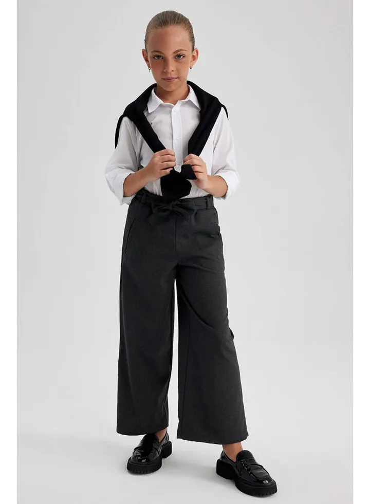 Girl Woven Wide Leg Trousers