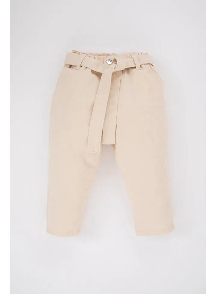 BabyGirl Paperbag Woven Trousers - 2 Pieces