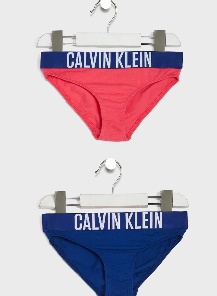 2 Pack Youth Logo Band Swim Bikini Bottoms