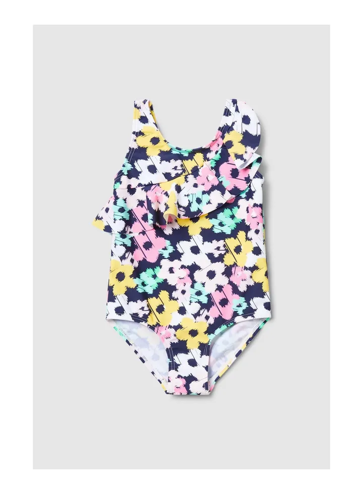 (Me) Toddler Girl Floral Frill Swimsuit