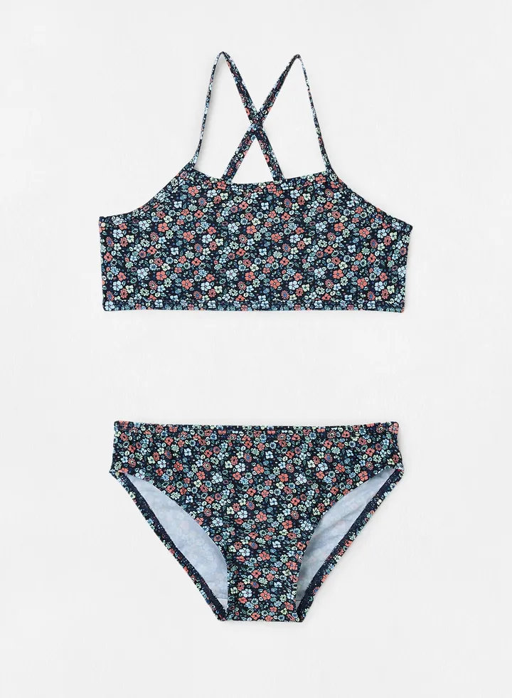 Girls Floral Print Bikini