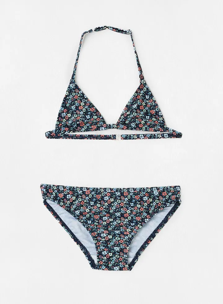 Girls Floral Print Bikini