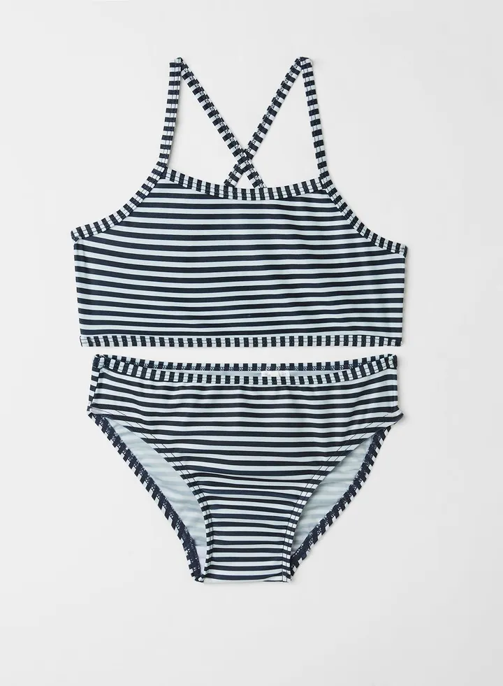 Teen Striped Bikini Safety Yellow