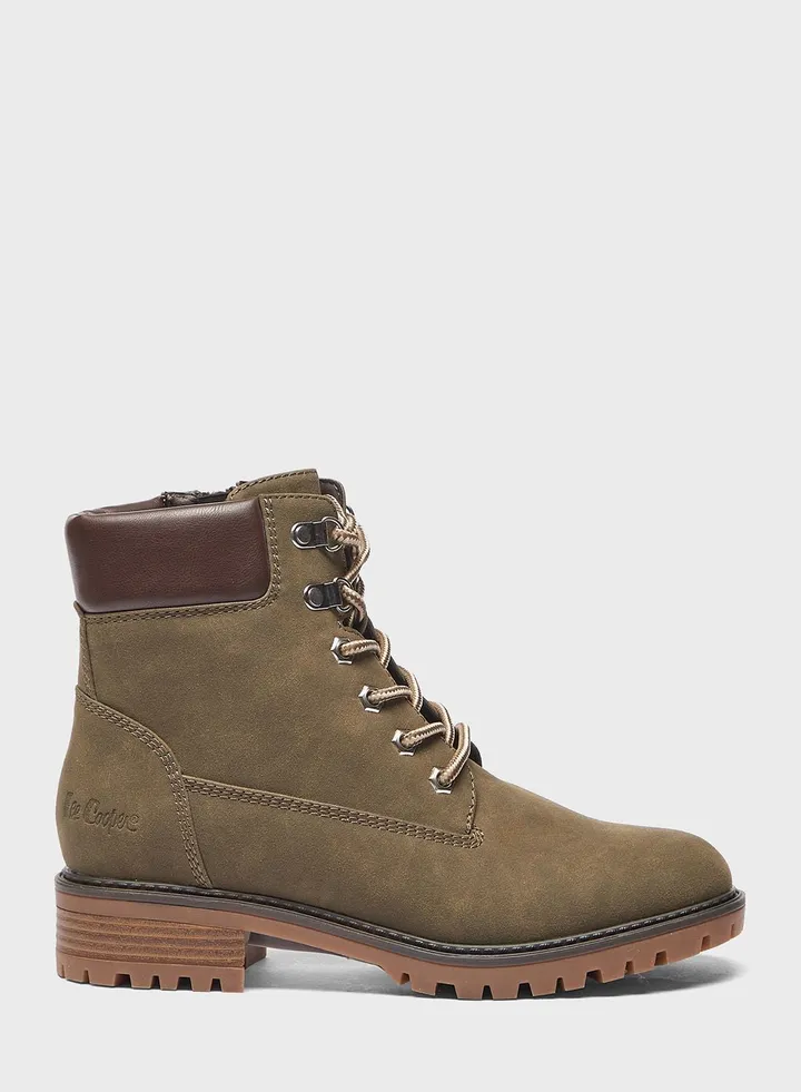 Close Toe Low Heel Ankle Boots