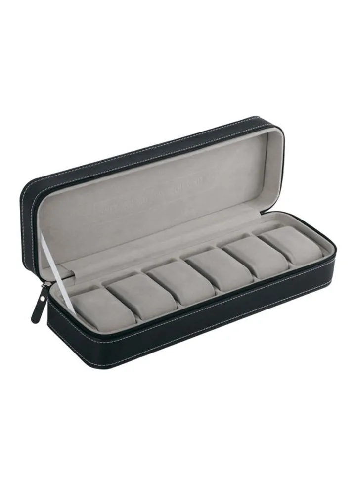 6-Slot PU Leather Watch Organizer 1619