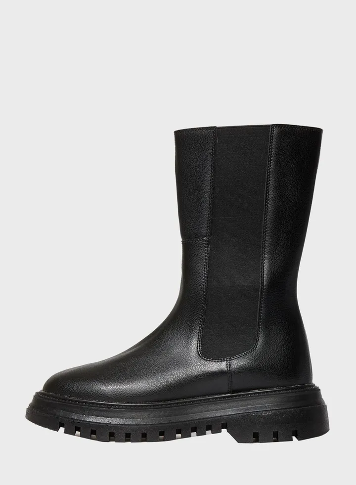 Faux Leather Boots