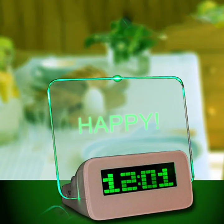 LED Digital Alarm Clock With Message Board