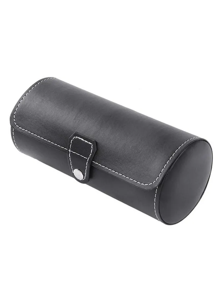 3-Grid Watch Storage Box Black