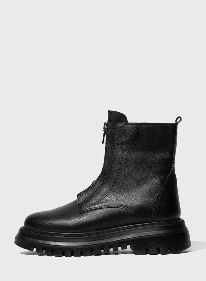 Faux Leather Boots