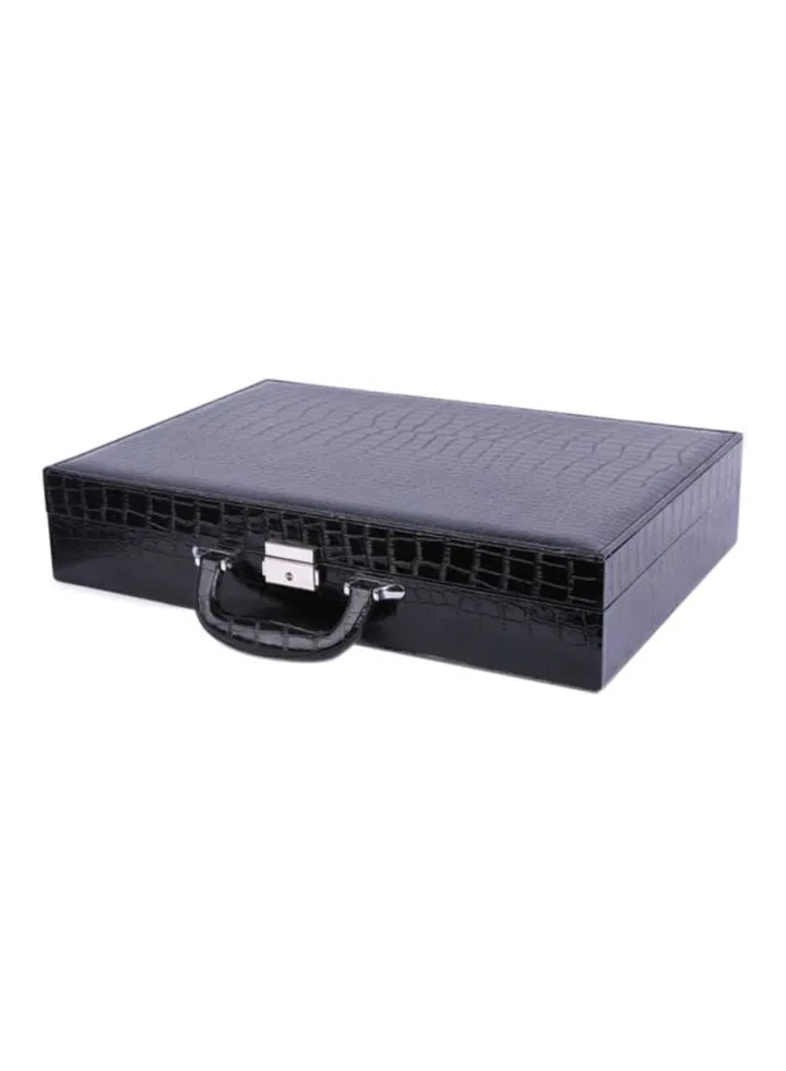 24-Slot PU Leather Watch Case