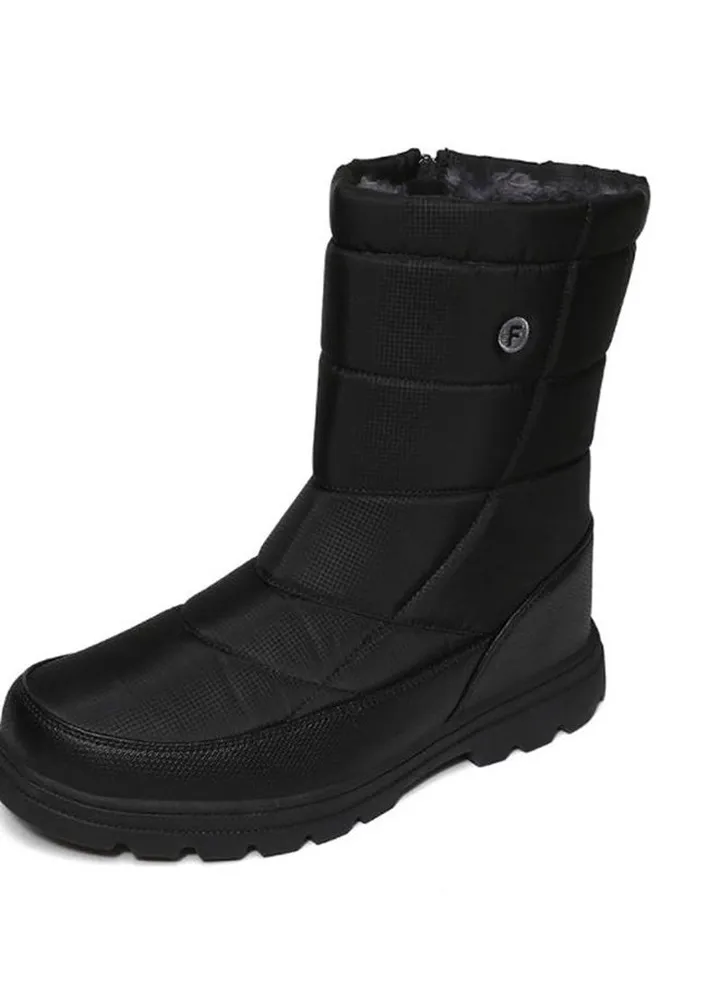 High Barrel Casual Boots Black