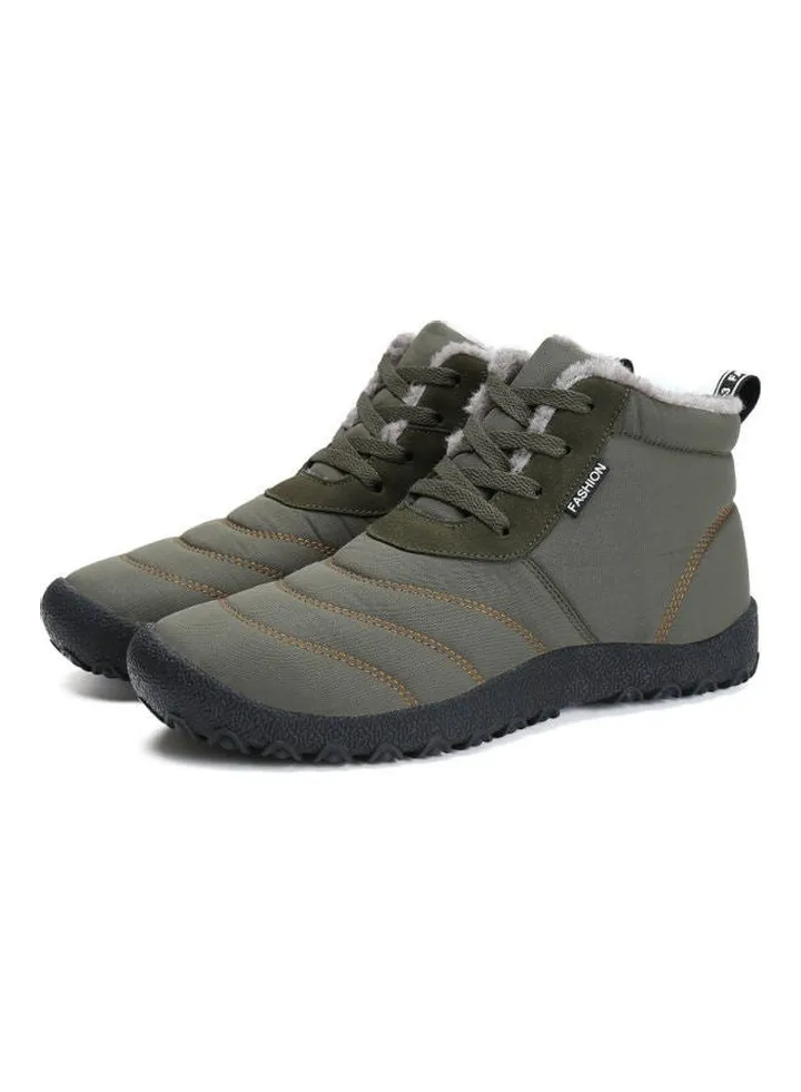New Winter High Top Warm Snow Boots Grey/Black