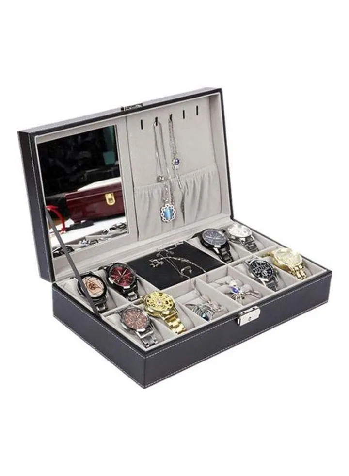 Watch And Jewellery Storage Box With Mirror