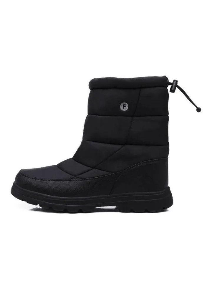 Warm High Top Boots Black