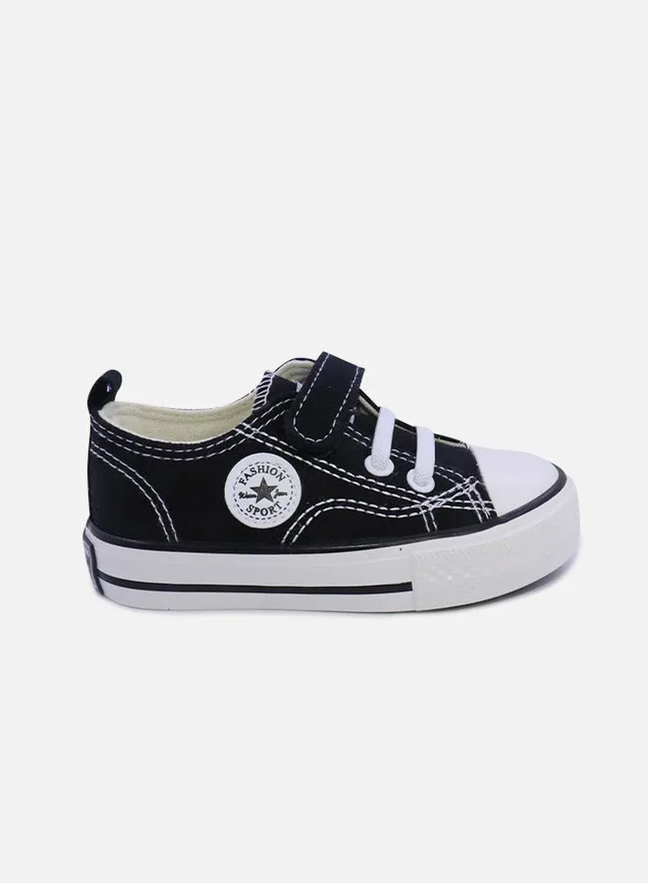 Children's Low Top Canvas Shoes Casual Sneakers - Black