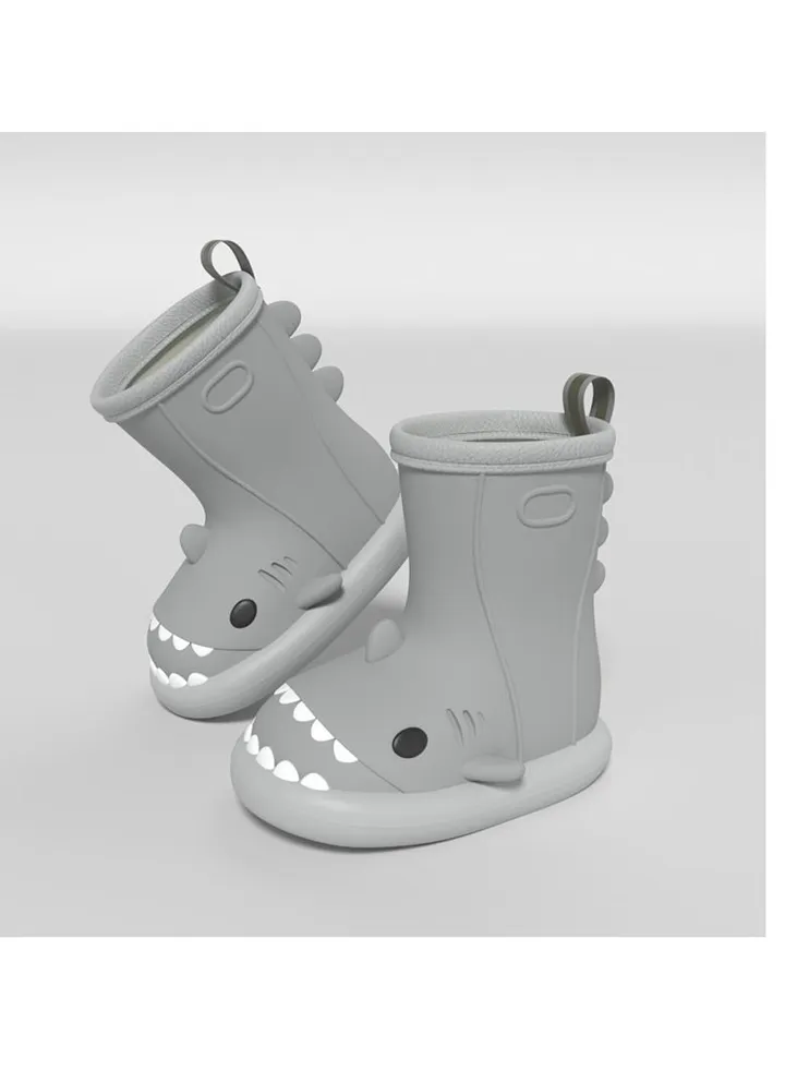 Cute Shark Summer Non-Slip Rubber Shoes Cute Family Waterproof Boots For Women
