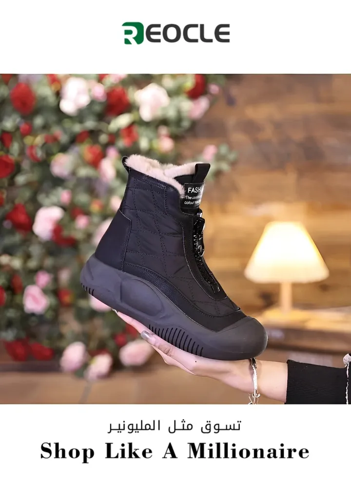 Martin Boots Short Boots for Women Retro Style Thick Soles Velvet Warm Winter New Products Comfortable Soft and Casual Mix Match