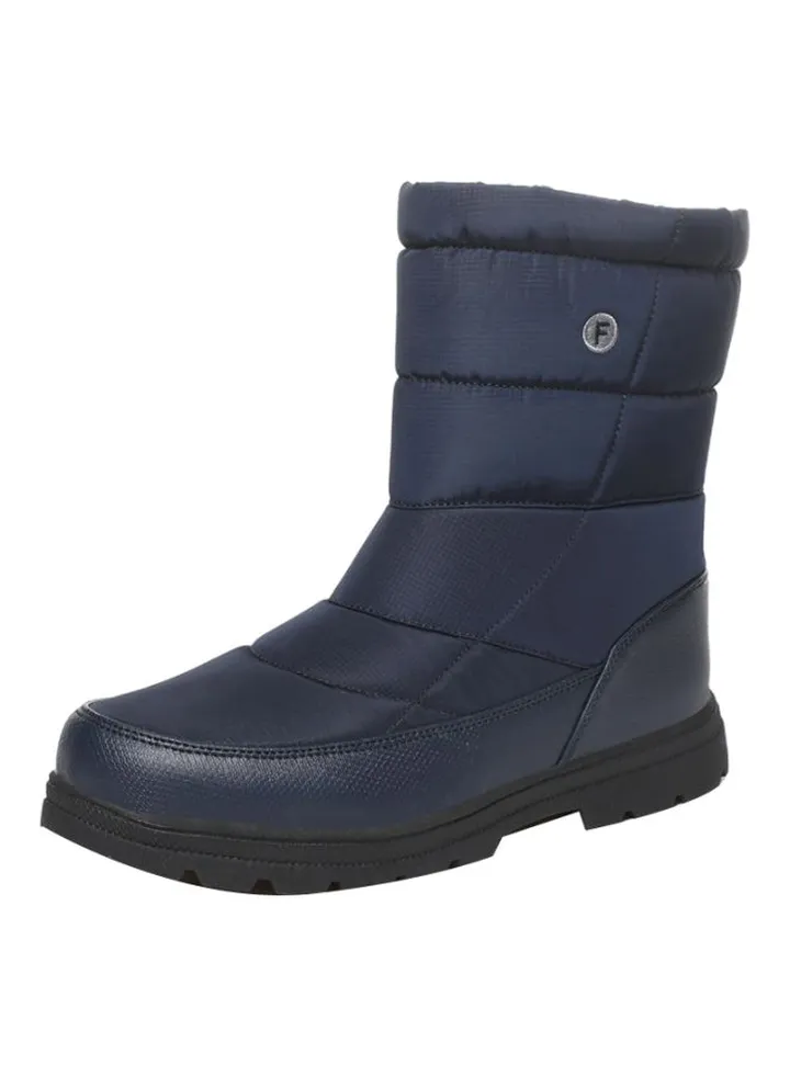Zipper Detail Ankle Boots Blue