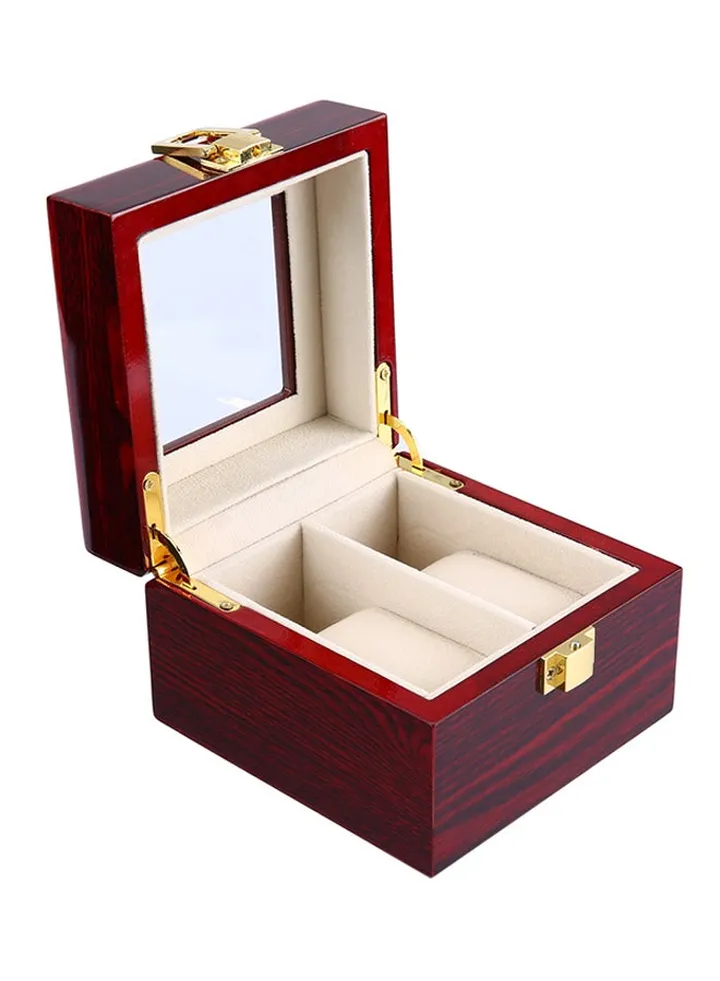 2 Grid Wood Watch Organizer 2018082527