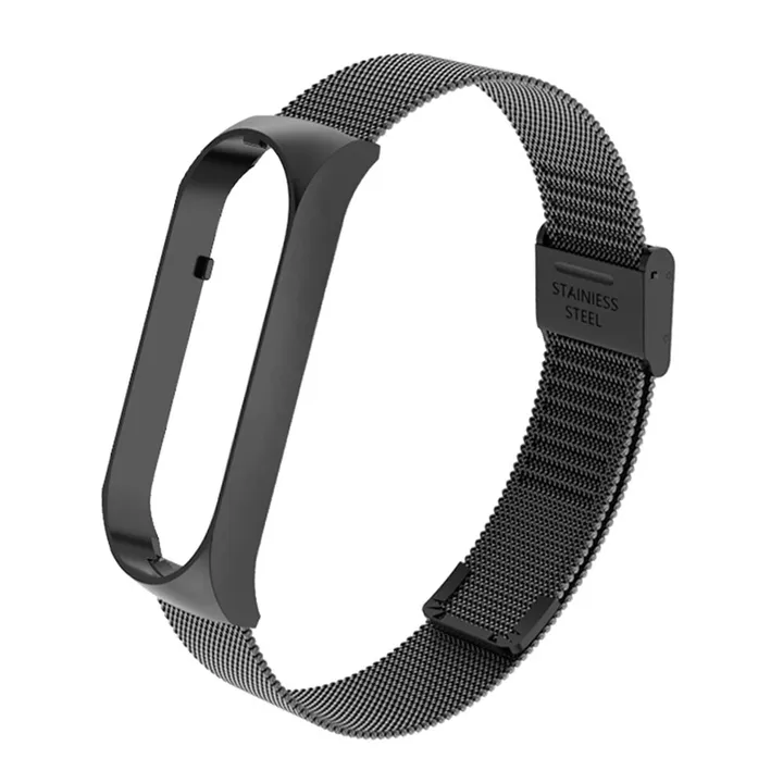 unisex Double Elastic Buckle Stainless Steel Smartwatch Replacement Bracelet