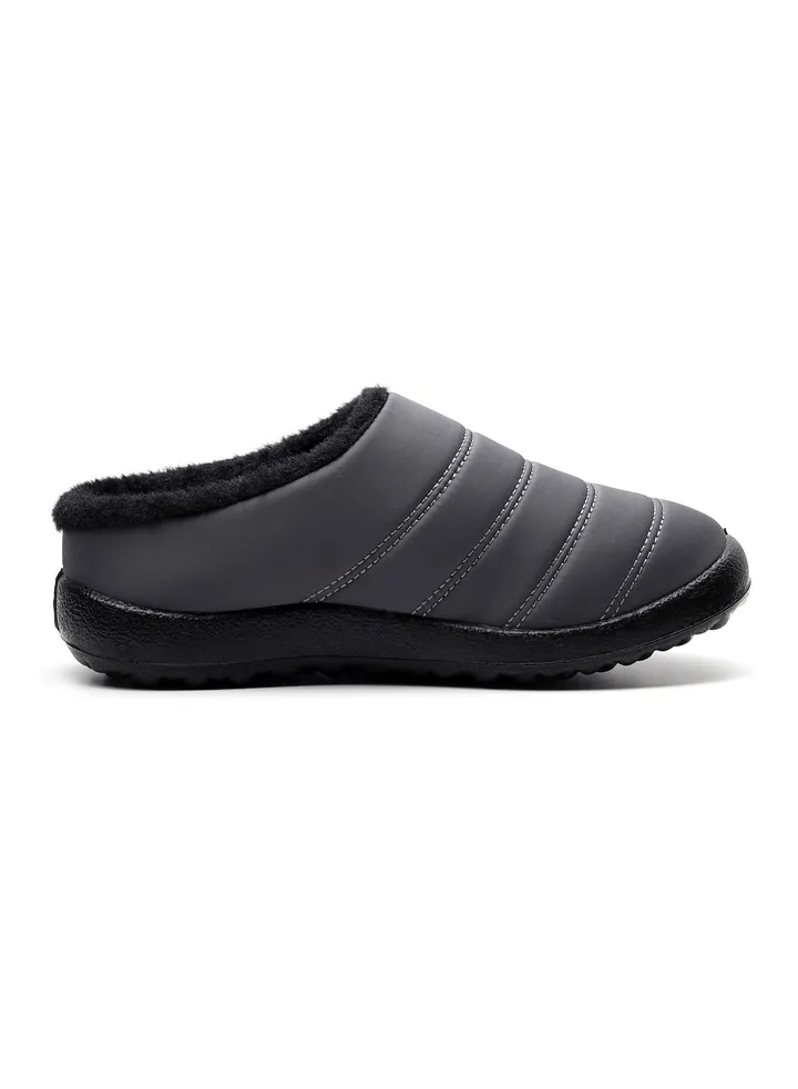 Ankle Boots Thermal Slip On Casual Footwear Grey