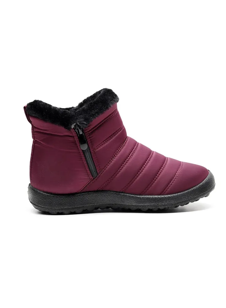 Ankle Boots Thermal Waterproof Cotton Boots Red