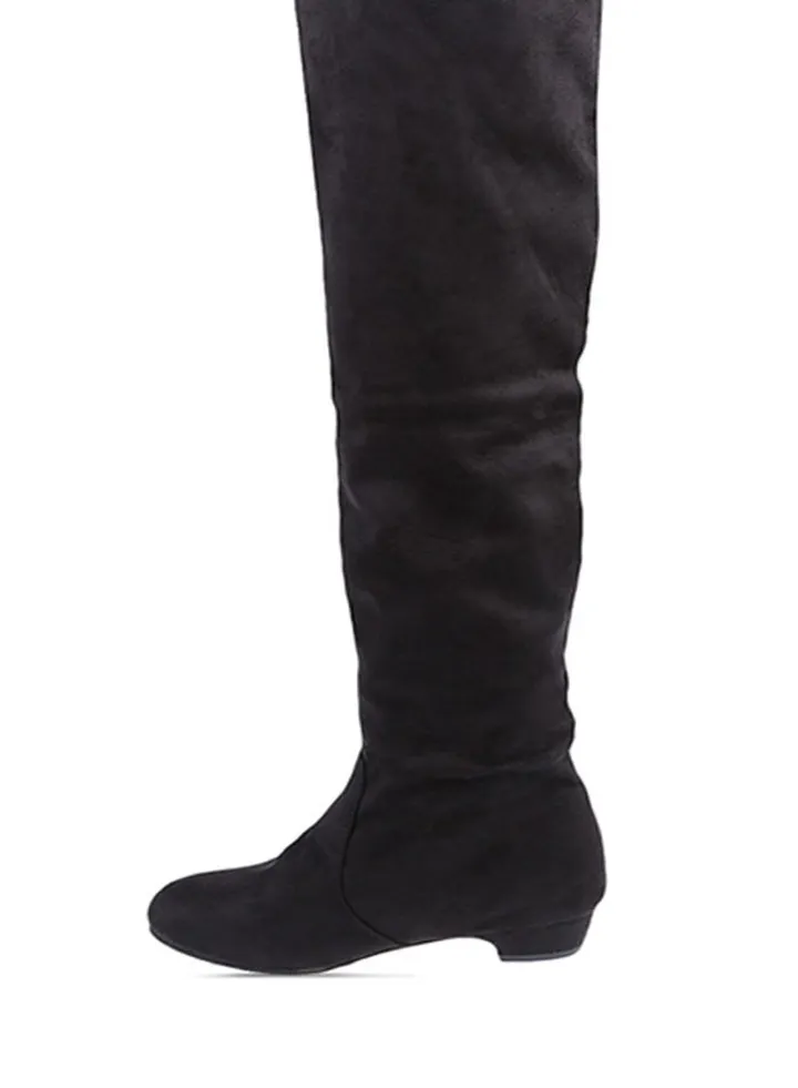 Vintage Knee High Boot Black