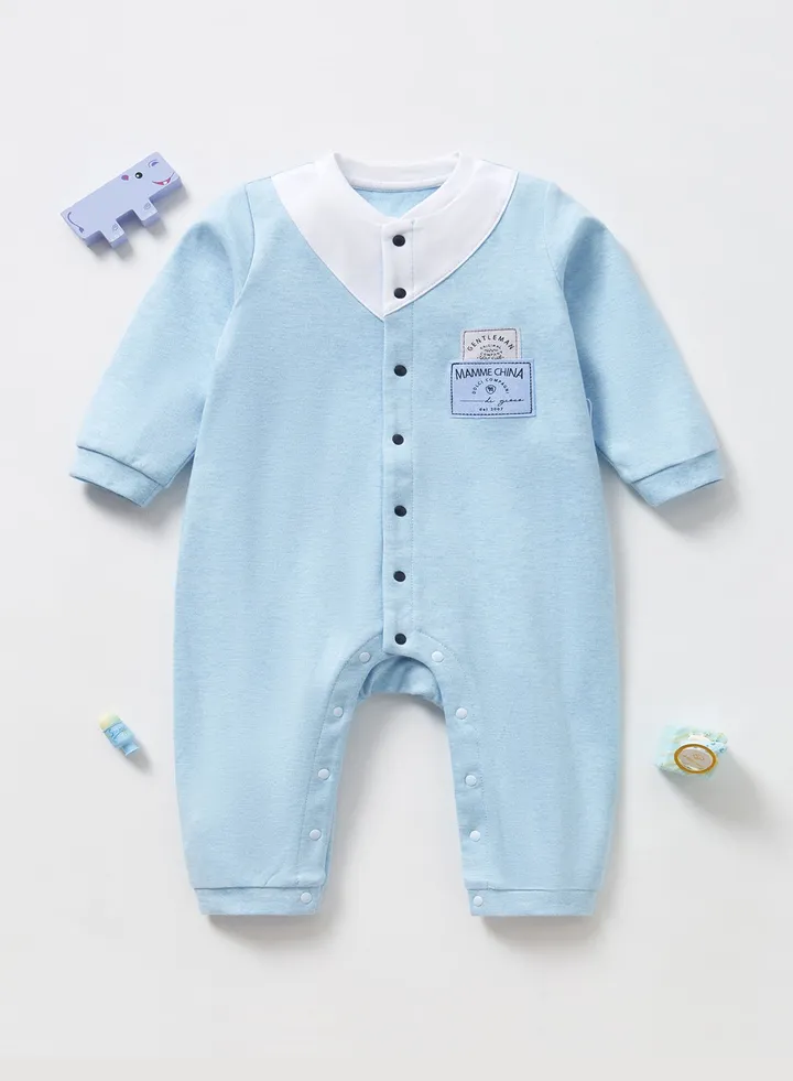 Baby One Piece Jumpsuit Long Sleeve Jumpsuit Breathable Playsuit for Toddlers
