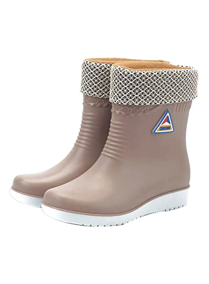 Water Proof Slip On Rain Boots Maroon