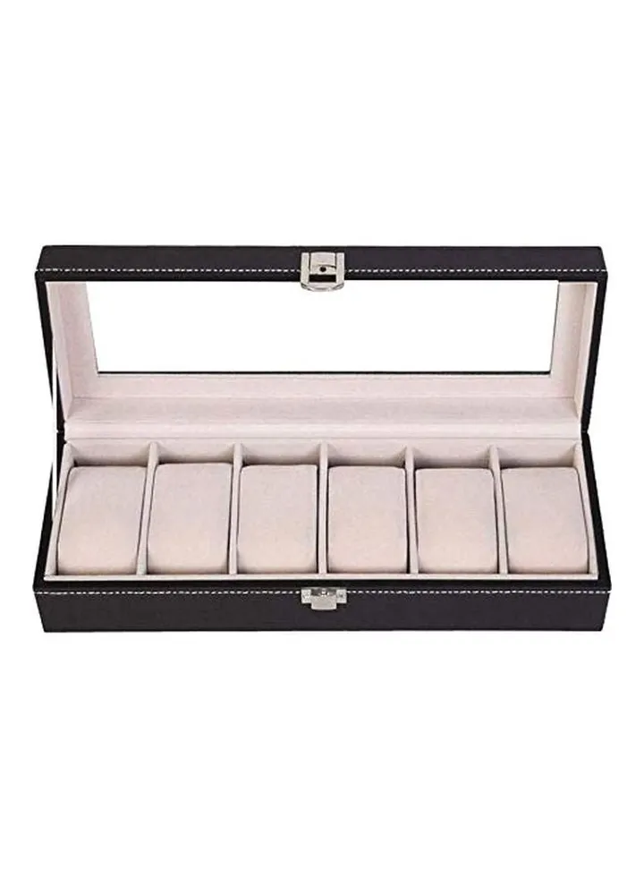 unisex 6-Slot Watch Organizer Case