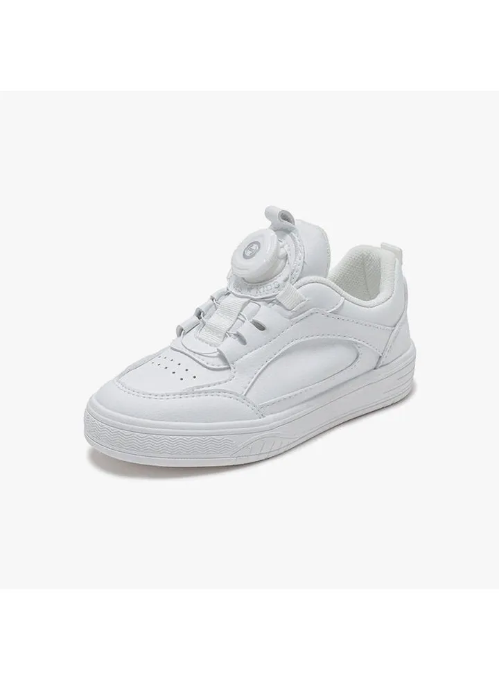 Children's Swivel Buckle Casual Low-top Sneakers - White