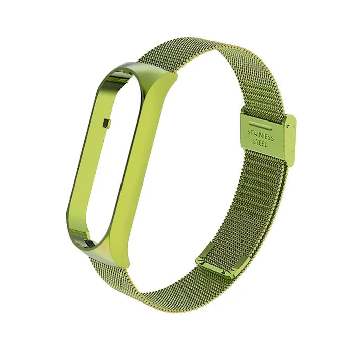 unisex Double Elastic Buckle Stainless Steel Smartwatch Replacement Bracelet