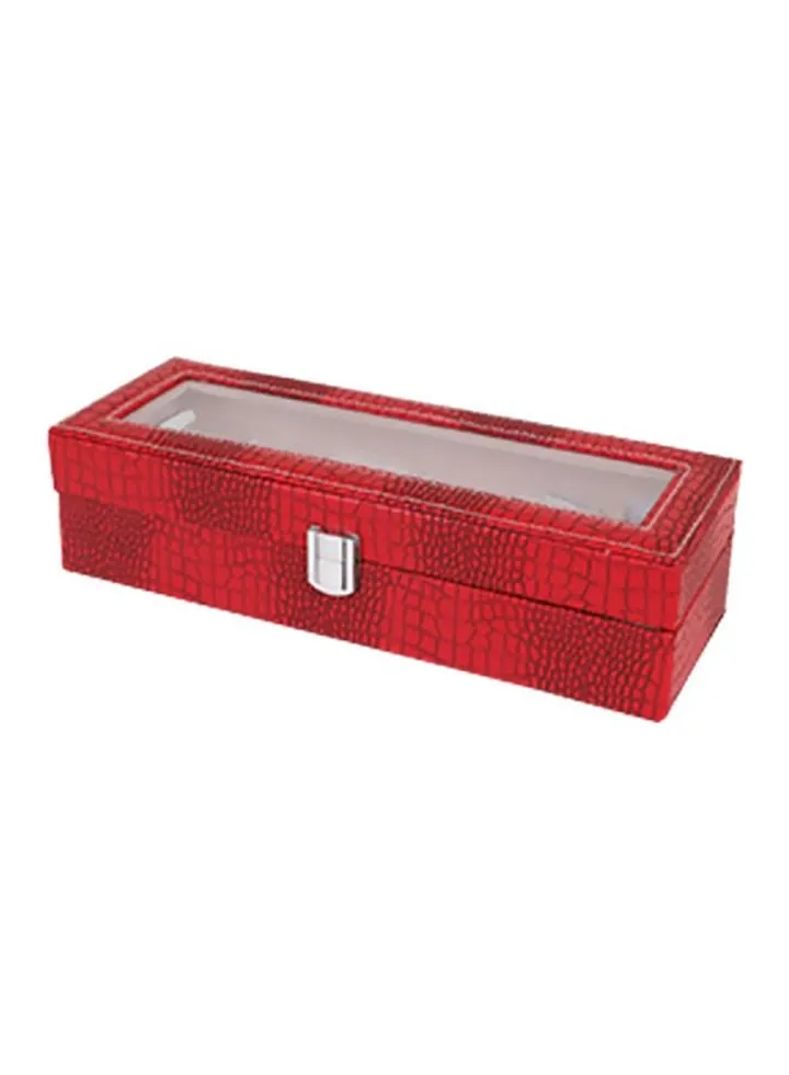 unisex 6-Compartment Watch Organizer Box