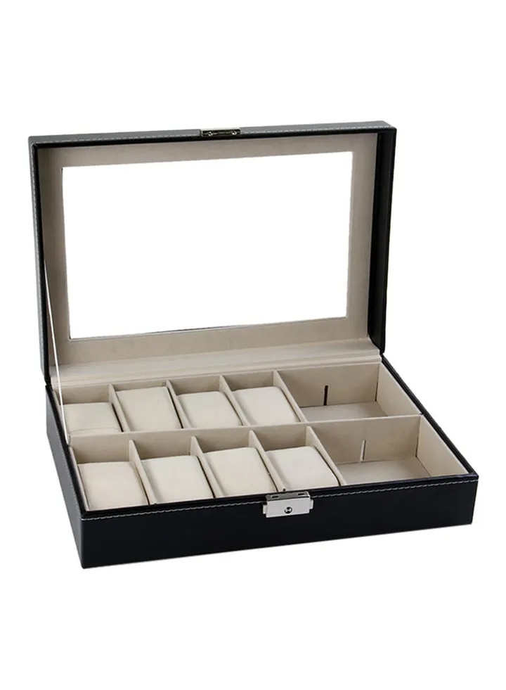 unisex 12 Grids PU Leather Watch Organizer