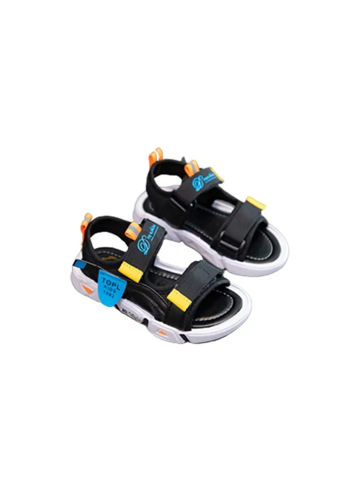 Boys' Solid Soft Sole Sandals Velcro Beach Shoes