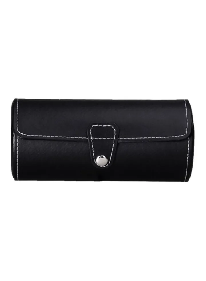 unisex 3-Slot Cylinder Watch Storage Box