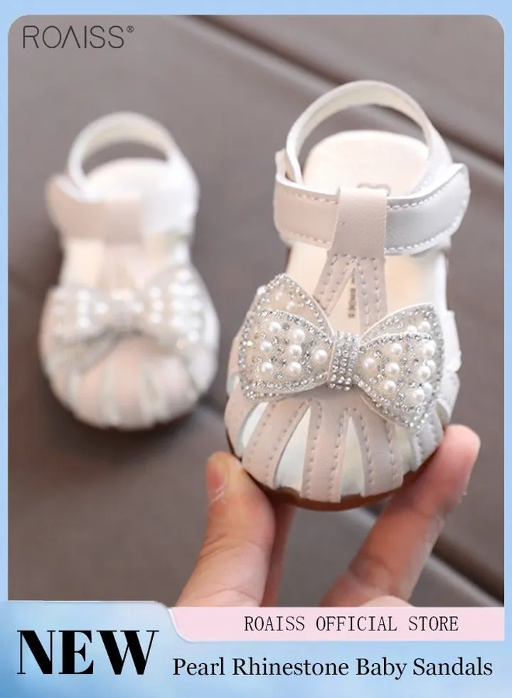 Girls Genuine Leather Soft Closed Toe Princess Flat Shoes Summer Sandals(Toddler/Little Kid)