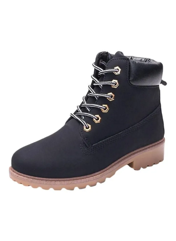 Lace Up Ankle Boots Black
