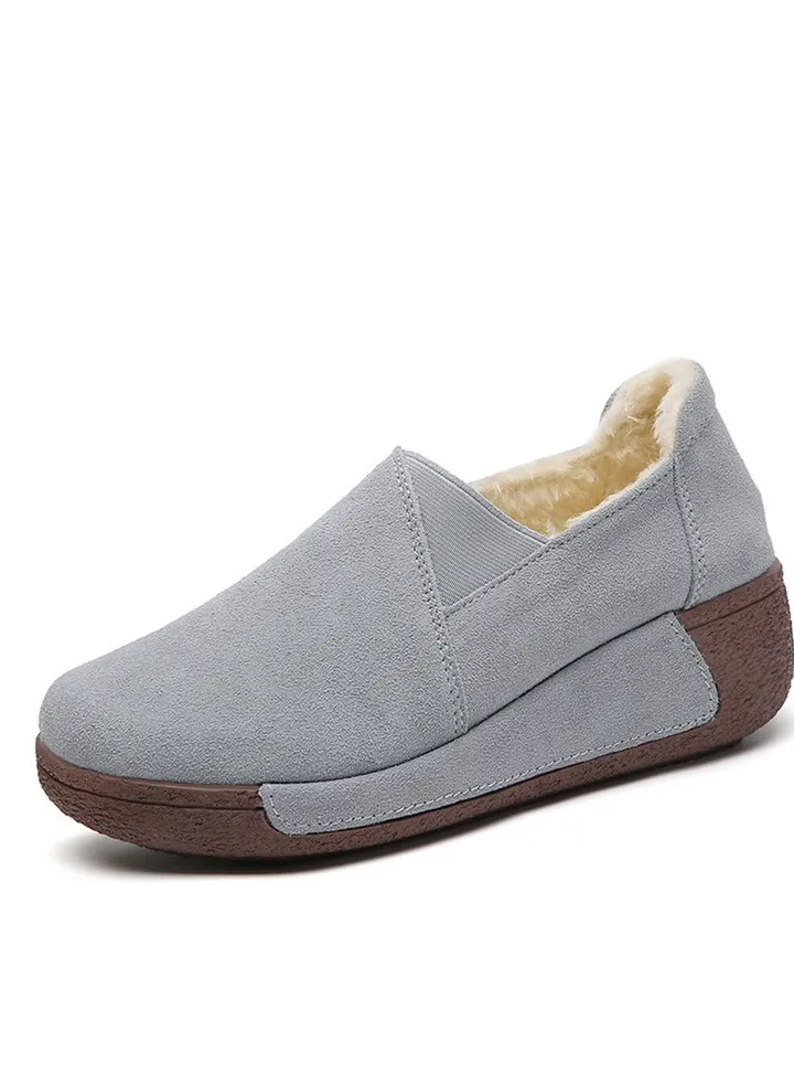 Fashion Thick Sole High Heels Casual Sports Shoes 5CM Grey