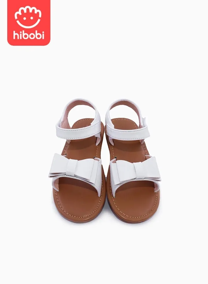 Summer fashion girls all match up, princess big shoes, foreign kids, butterfly knot style, sandals, beach beach, flat sandals.