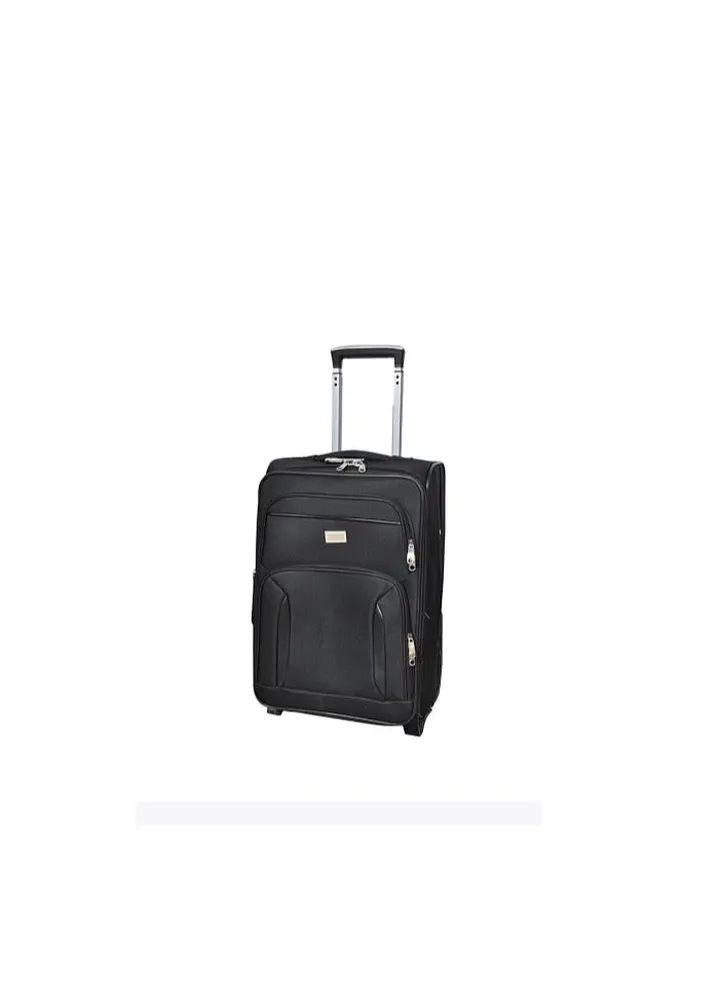 Softside Cabin Luggage Trolley Black