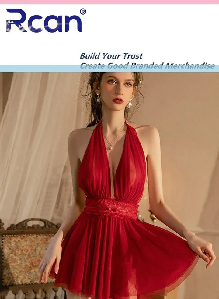 Lingerie For Women Stretchy Halter Teddy Babydoll V Neck Underwear Nightwear Backless Ladies Boudoir Outfits Sleepwear