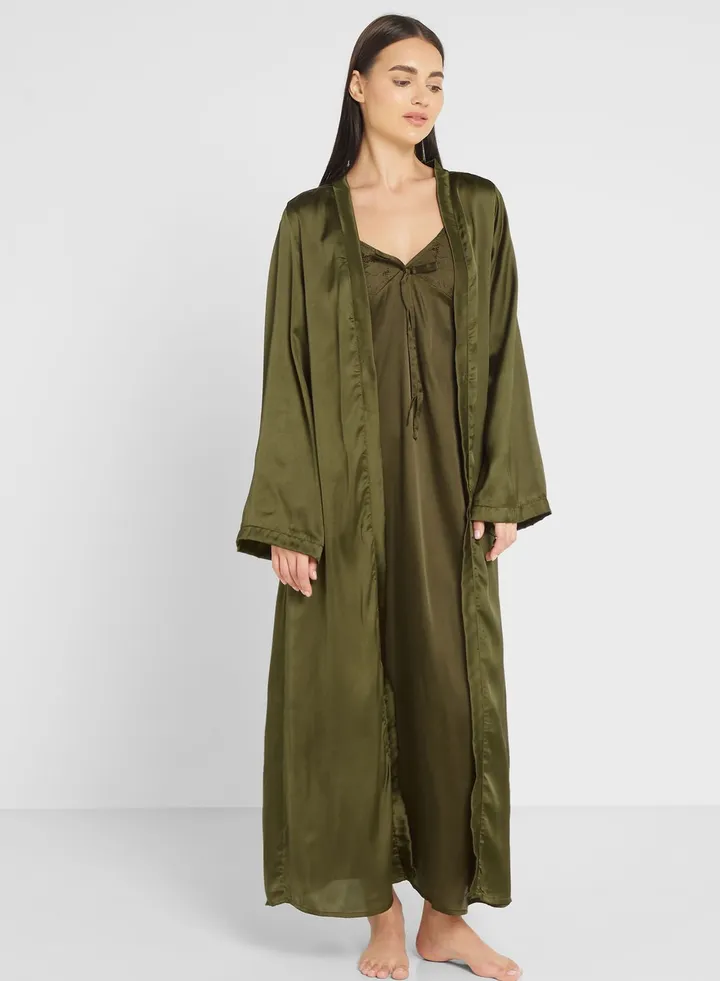 Night Slip Dress With Robe