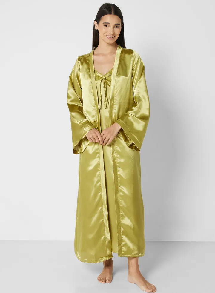 Night Slip Dress With Robe
