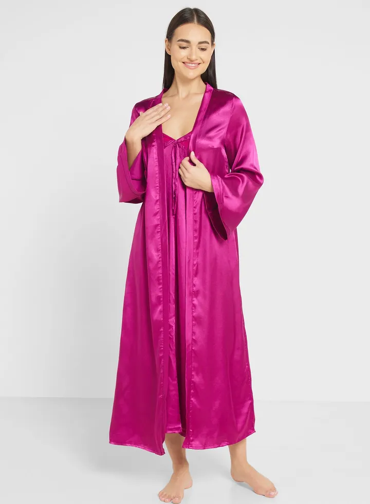 Night Slip Dress With Robe